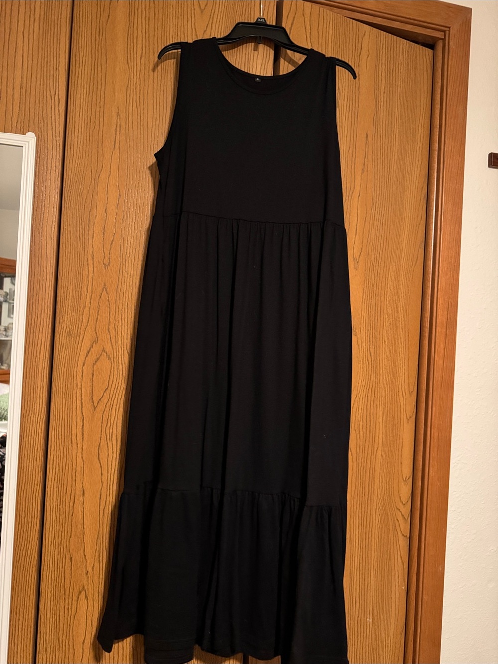 Girls' Black Tiered Sleeveless Dress